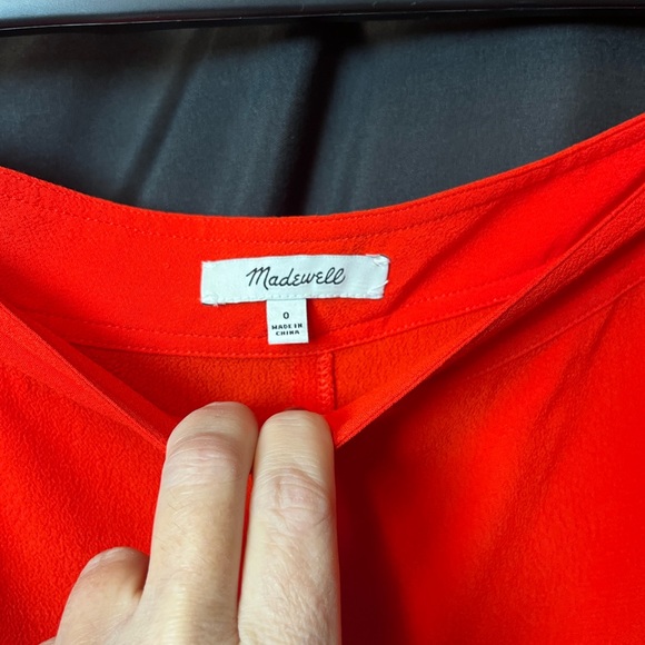 Madewell Women's Red Side Button Skirt - Picture 8 of 10